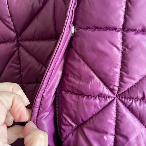 Steve Madden Women's Plum Fleece-Trim Puffer Quilted Coat, Medium New - Picture 8 of 10